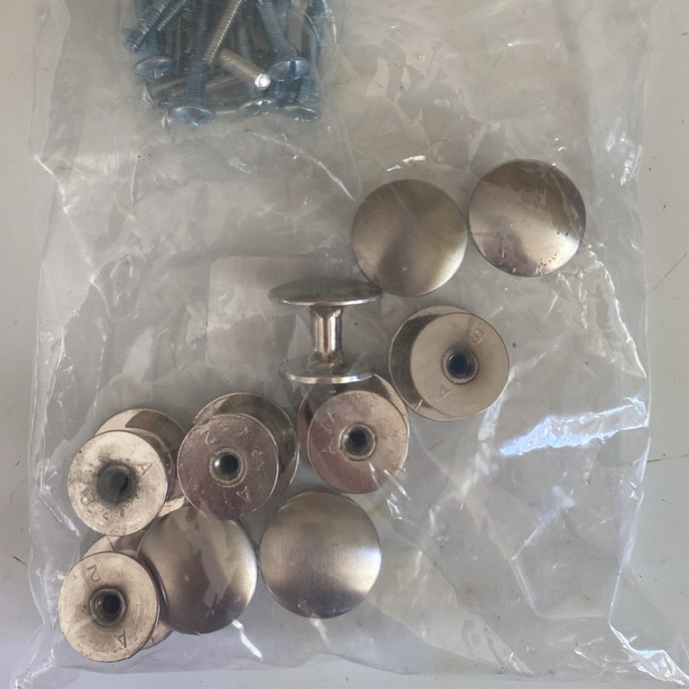 Silver Metal Drawer Pulls and Screw Set